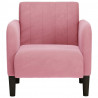 Sofa Fotel z Podłokietnikami Różowy 54 cm Aksamit