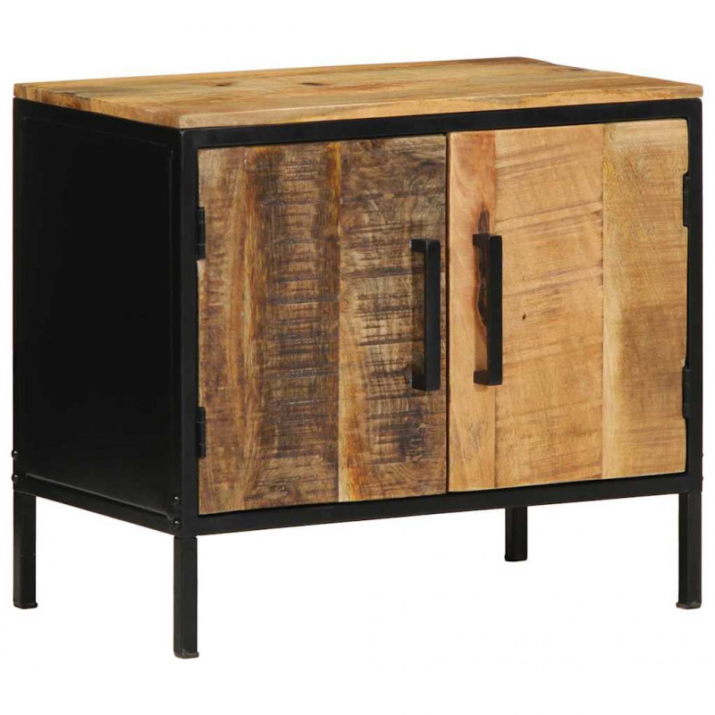 Szafka Nocna 2 pcs Brązowy i czarny 50 x 30 x 45 cm