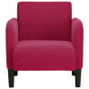 Sofa Fotel z Podłokietnikami Wino Czerwone 54 cm Aksamit