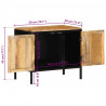 Szafka Nocna 2 pcs Brązowy i czarny 50 x 30 x 45 cm