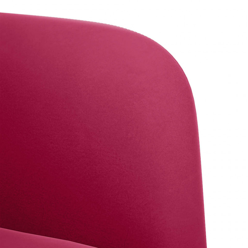 Sofa Fotel z Podłokietnikami Wino Czerwone 54 cm Aksamit