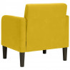 Sofa Fotel z Podłokietnikami Żółty 54 cm Aksamit