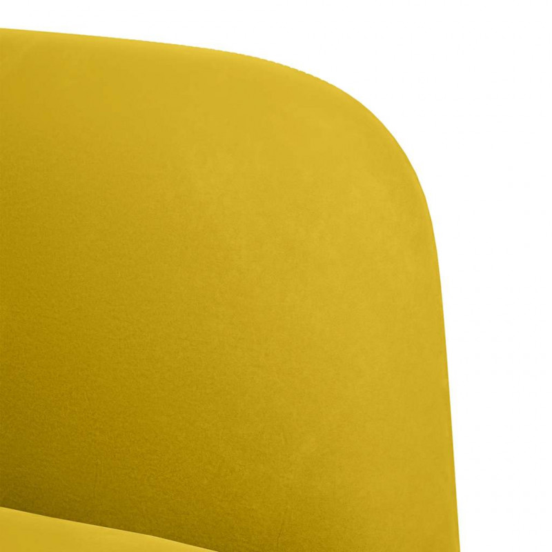Sofa Fotel z Podłokietnikami Żółty 54 cm Aksamit