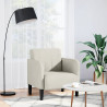 Sofa Fotel z Podłokietnikami Kremowy 54 cm Aksamit