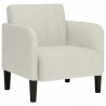 Sofa Fotel z Podłokietnikami Kremowy 54 cm Aksamit
