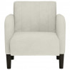 Sofa Fotel z Podłokietnikami Kremowy 54 cm Aksamit