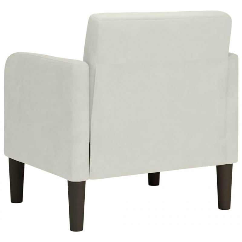 Sofa Fotel z Podłokietnikami Kremowy 54 cm Aksamit