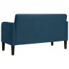 Sofa dwuosobowa niebieska 109 cm aksamitna