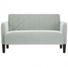 Sofa dwuosobowa Jasnoszara 109 cm Aksamit