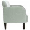 Sofa dwuosobowa Jasnoszara 109 cm Aksamit