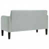 Sofa dwuosobowa Jasnoszara 109 cm Aksamit