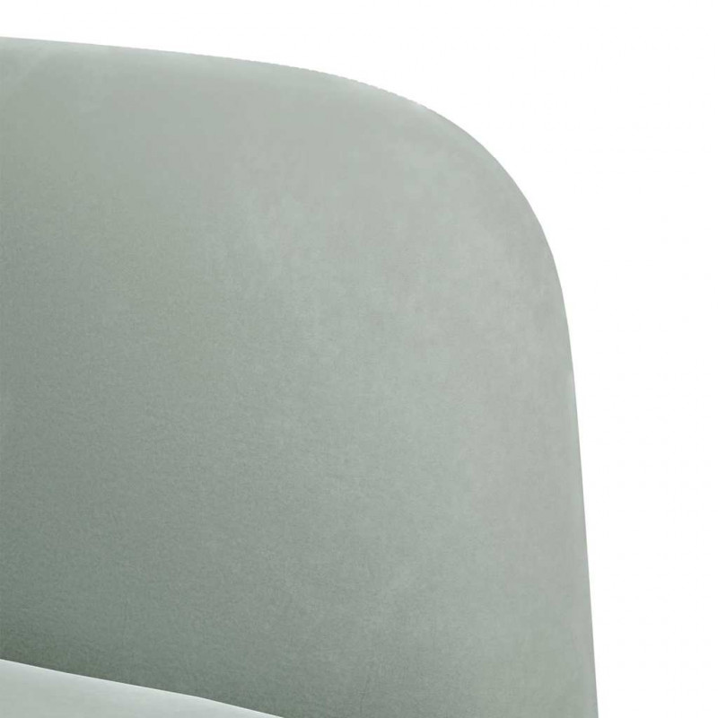 Sofa dwuosobowa Jasnoszara 109 cm Aksamit