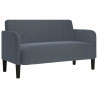 Sofa dwuosobowa Ciemnoszara 109 cm Aksamit
