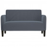 Sofa dwuosobowa Ciemnoszara 109 cm Aksamit