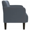 Sofa dwuosobowa Ciemnoszara 109 cm Aksamit
