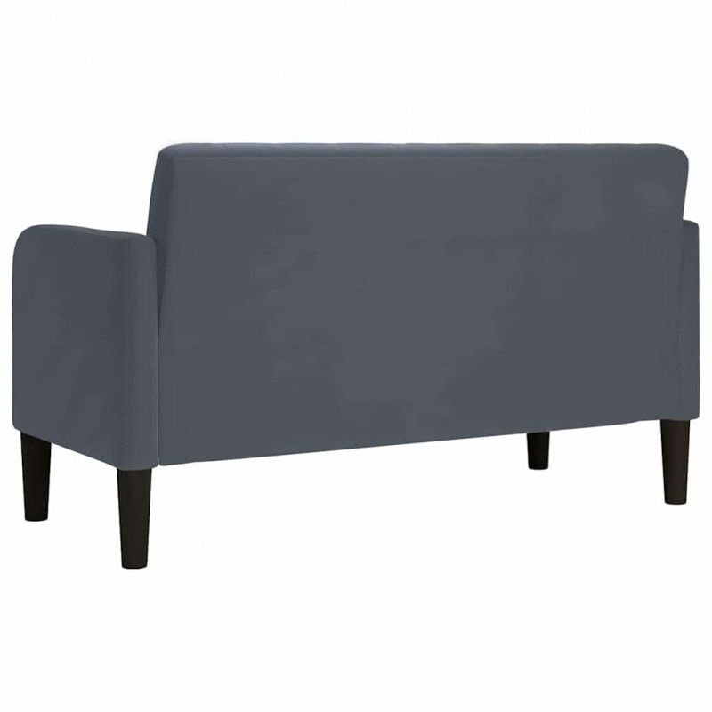 Sofa dwuosobowa Ciemnoszara 109 cm Aksamit