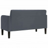 Sofa dwuosobowa Ciemnoszara 109 cm Aksamit