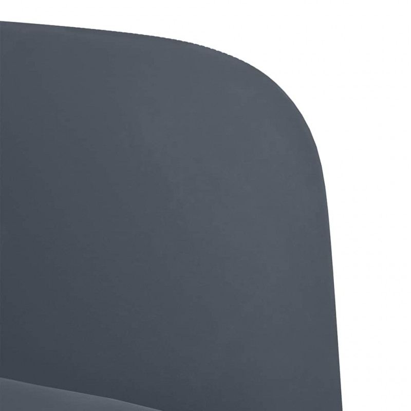Sofa dwuosobowa Ciemnoszara 109 cm Aksamit