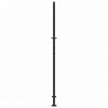 Brama ogrodowa czarna 100x200 cm Stalowa konstrukcja świetlna