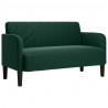 Sofa dwuosobowa Ciemnozielona 109 cm Aksamit