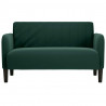 Sofa dwuosobowa Ciemnozielona 109 cm Aksamit