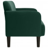 Sofa dwuosobowa Ciemnozielona 109 cm Aksamit