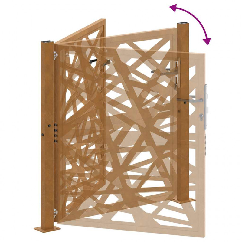 Brama ogrodowa 100x100 cm Stal nierdzewna Lekka konstrukcja