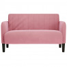 Sofa dwuosobowa różowa 109 cm aksamitna