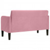 Sofa dwuosobowa różowa 109 cm aksamitna