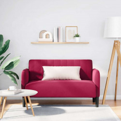Sofa dwuosobowa wino czerwone 109 cm aksamit