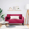 Sofa dwuosobowa wino czerwone 109 cm aksamit