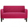 Sofa dwuosobowa wino czerwone 109 cm aksamit