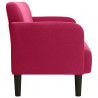 Sofa dwuosobowa wino czerwone 109 cm aksamit