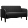 Sofa dwuosobowa czarna 109 cm aksamitna