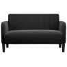 Sofa dwuosobowa czarna 109 cm aksamitna