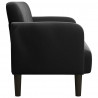 Sofa dwuosobowa czarna 109 cm aksamitna