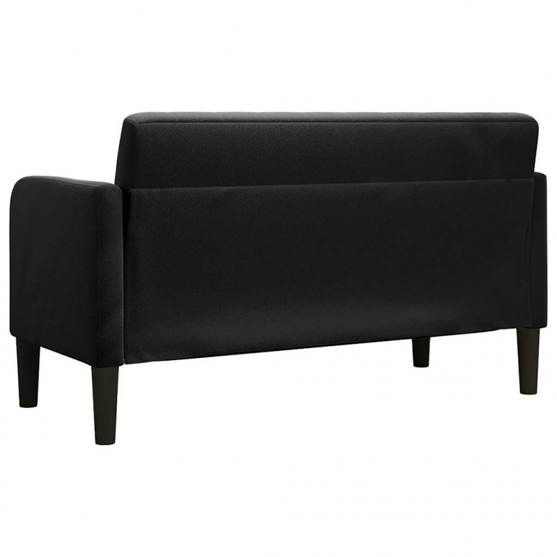 Sofa dwuosobowa czarna 109 cm aksamitna