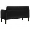 Sofa dwuosobowa czarna 109 cm aksamitna