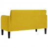 Sofa dwuosobowa żółta 109 cm aksamitna
