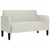 Sofa dwuosobowa kremowa 109 cm aksamitna