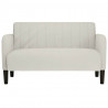 Sofa dwuosobowa kremowa 109 cm aksamitna