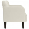 Sofa dwuosobowa kremowa 109 cm aksamitna