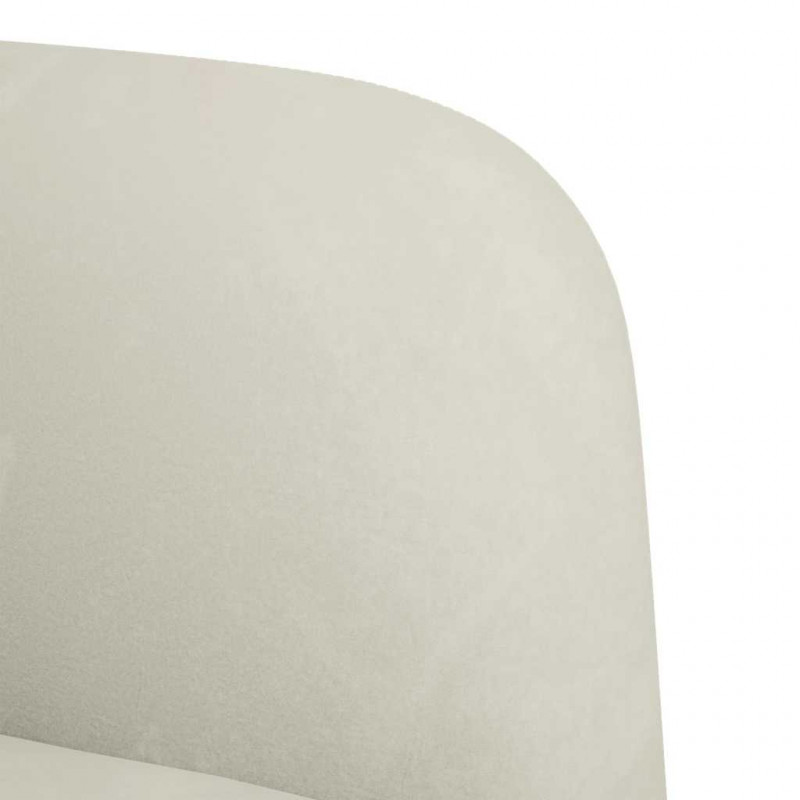 Sofa dwuosobowa kremowa 109 cm aksamitna