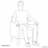 Sofa Fotel z Podłokietnikami Jasnoszary 55 cm Aksamit