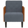 Sofa Fotel z Podłokietnikami Ciemnoszary 55 cm Aksamit