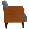 Sofa Fotel z Podłokietnikami Ciemnoszary 55 cm Aksamit