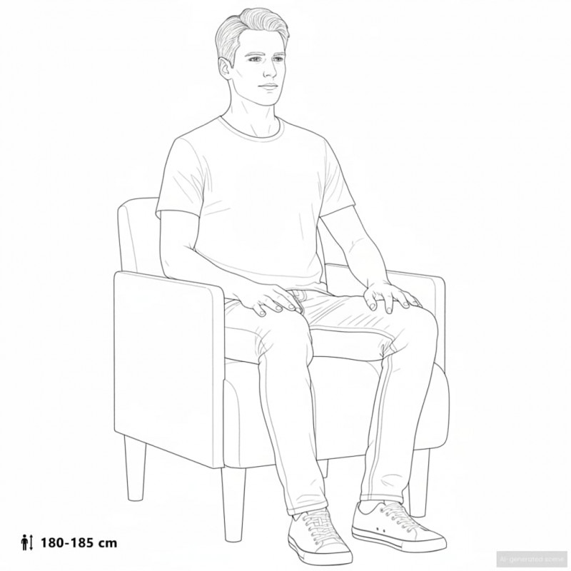 Sofa Fotel z Podłokietnikami Czarny 55 cm Aksamit