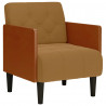 Sofa Fotel z Podłokietnikami Brązowy 55 cm Aksamit