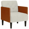 Sofa Fotel z Podłokietnikami Kremowy 55 cm Aksamit