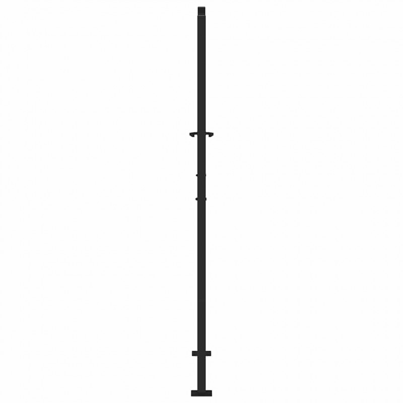 Brama ogrodowa czarna 100x175 cm stalowy wzór liścia